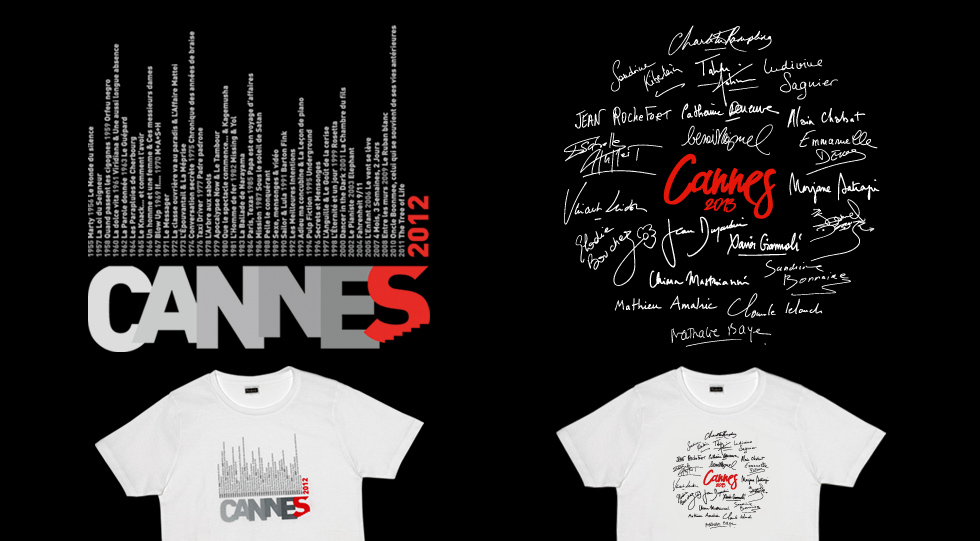 Cannes 2012 - Cannes 2013. T-shirt festival de cannes pour première