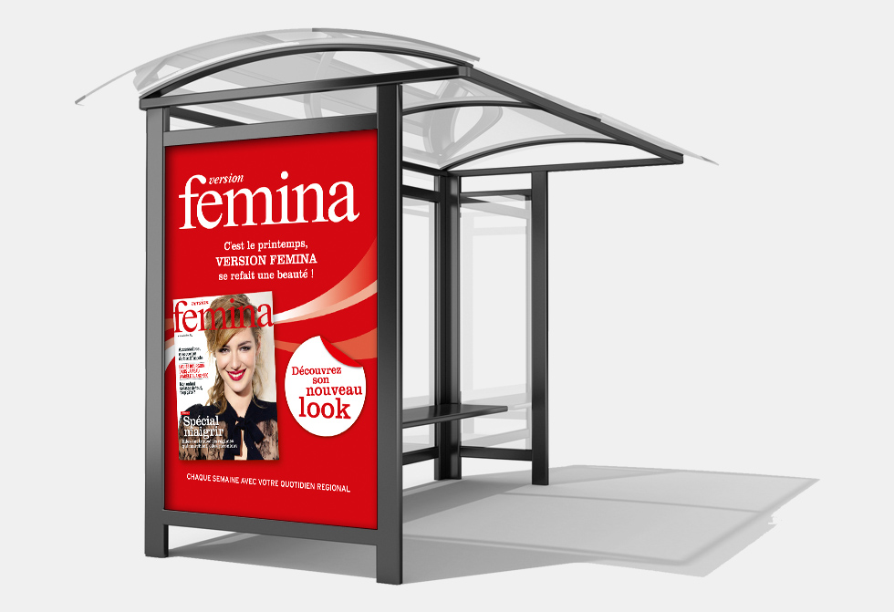 Affichage national, autopromo Version Femina, nouveau look