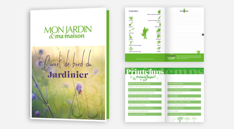 Carnet de bord du jardinier 68 pages offert avec le magazine