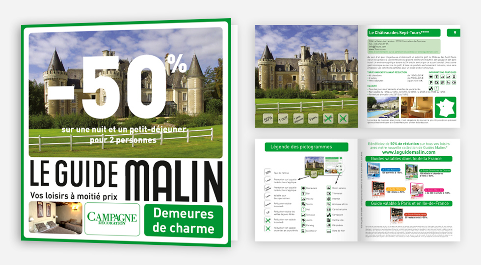 Campagne dcoration: guide malin demeures de charme en cadeau avec le magazine